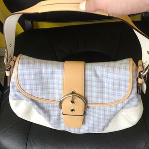 Coach white leather/  fabric bag NEW without tags